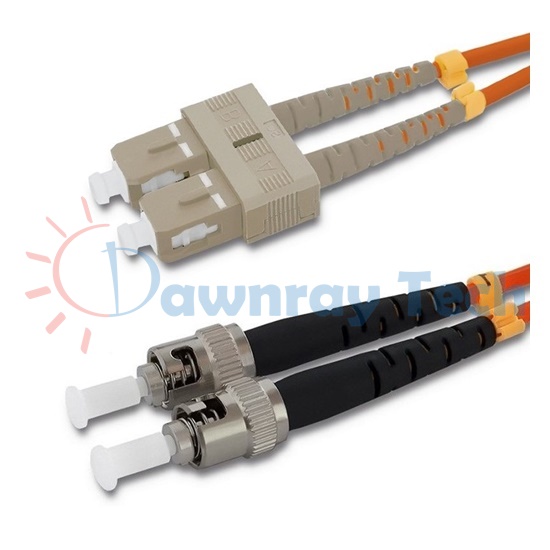 SC-ST 多模雙芯光纖跳線 OM1 Duplex SC/UPC-ST/UPC 62.5/125μm LSZH 2.0mm SC-ST 多模雙芯光纖跳線 OM1 Duplex SC/UPC-ST/UPC 62.5/125μm LSZH 2.0mm