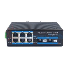 8 埠工業級 L2 網管型 100M Ethernet 乙太網路交換機 2 光 6 電