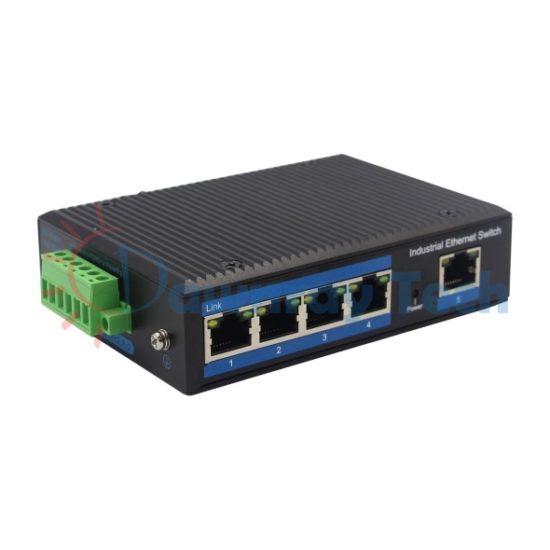 5 埠工業級 PoE 非網管型 100M Ethernet 乙太網路交換機 5 電 4 PoE