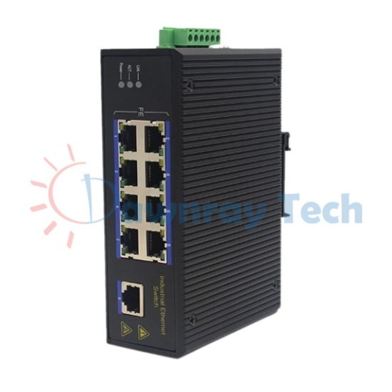 9 埠工業級 PoE 非網管型 100M Ethernet 乙太網路交換機 9 電 8 PoE
