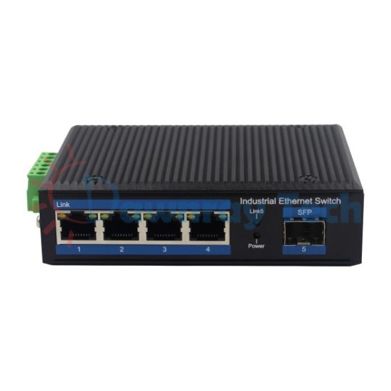 5 埠工業級 PoE 非網管型 100M Ethernet 乙太網路交換機 1 光 4 電 4 PoE