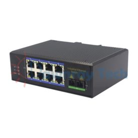 9 埠工業級 PoE 非網管型 100M Ethernet 乙太網路交換機 1 光 8 電 8 PoE