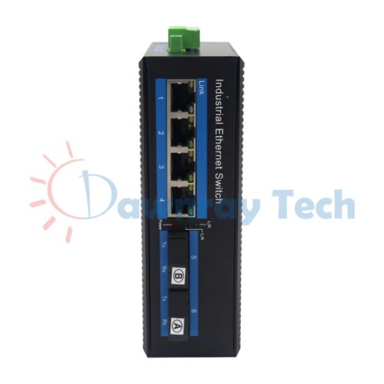 6 埠工業級非網管型 100M Ethernet 乙太網路交換機 2 光 4 電