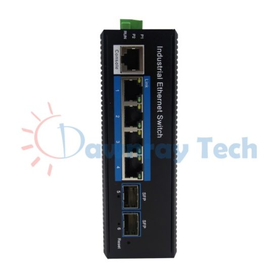 6 埠工業級 L2 網管型 Gigabit Ethernet 乙太網路交換機 2 光 4 電