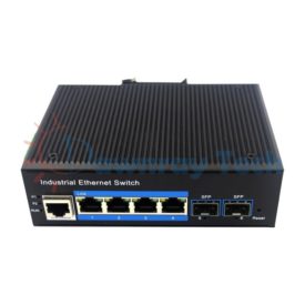 6 埠工業級 PoE L2 網管型 Gigabit Ethernet 乙太網路交換機 2 光 4 電 4 PoE