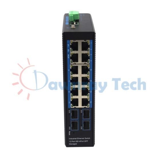 16 埠工業級 L2 網管型 Gigabit Ethernet 乙太網路交換機 4 光 12 電