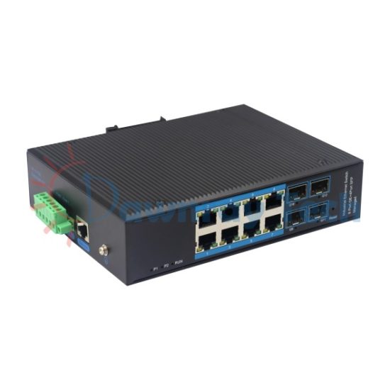 12 埠工業級 L2 網管型 Gigabit Ethernet 乙太網路交換機 4 光 8 電