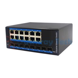 20 埠工業級 PoE L2 網管型 Gigabit Ethernet 乙太網路交換機 8 光 12 電 12 PoE