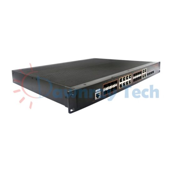28 埠工業級 L2 網管型 Gigabit Ethernet 乙太網路交換機 16 光 8 電 4 複合
