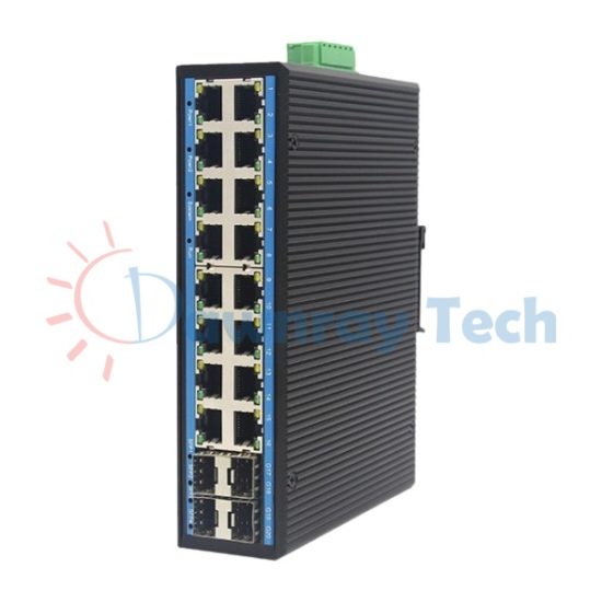 20 埠工業級 L2 網管型 Gigabit Ethernet 乙太網路交換機 4 光 16 電