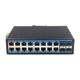 20 埠工業級 PoE L2 網管型 Gigabit Ethernet 乙太網路交換機 4 光 16 電 16 PoE