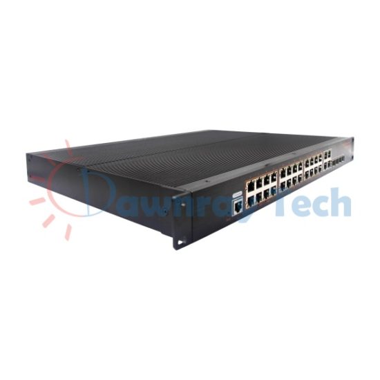 28 埠工業級 L2 網管型 Gigabit Ethernet 乙太網路交換機 24 電 4 複合