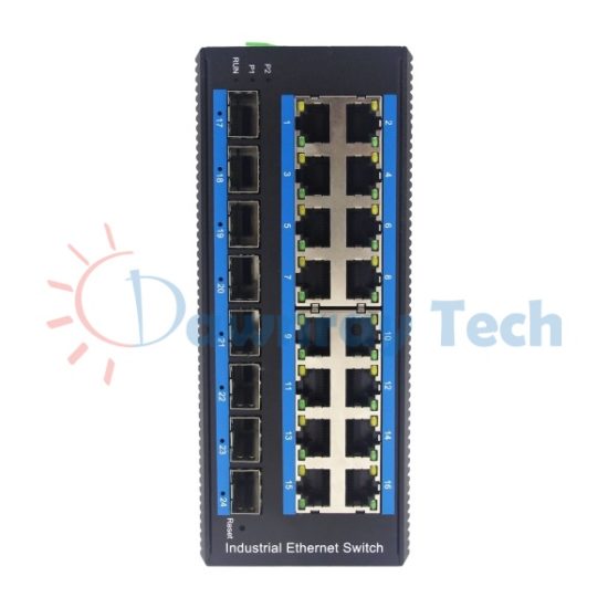 24 埠工業級 L2 網管型 Gigabit Ethernet 乙太網路交換機 8 光 16 電