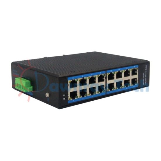 16 埠工業級非網管型 Gigabit Ethernet 乙太網路交換機 16 電