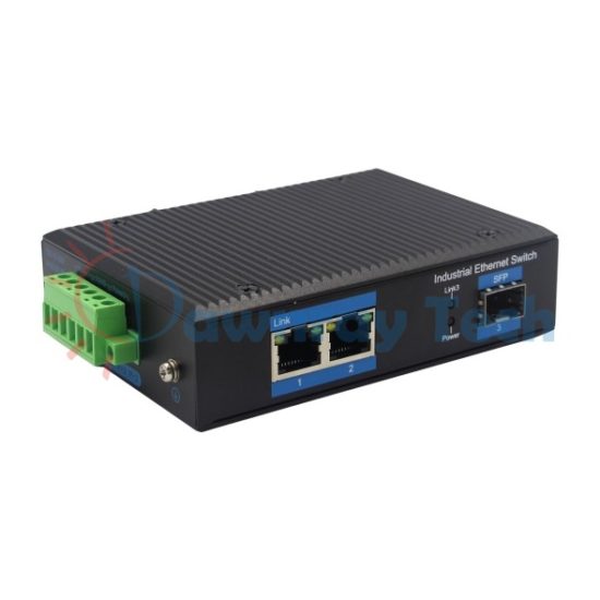 3 埠工業級非網管型 Gigabit Ethernet 乙太網路交換機 1 光 2 電