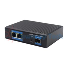 3 埠工業級 PoE 非網管型 Gigabit Ethernet 乙太網路交換機 1 光 2 電 2 PoE