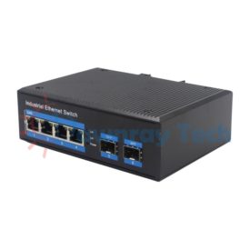 6 埠工業級 PoE 非網管型 Gigabit Ethernet 乙太網路交換機 2 光 4 電 4 PoE