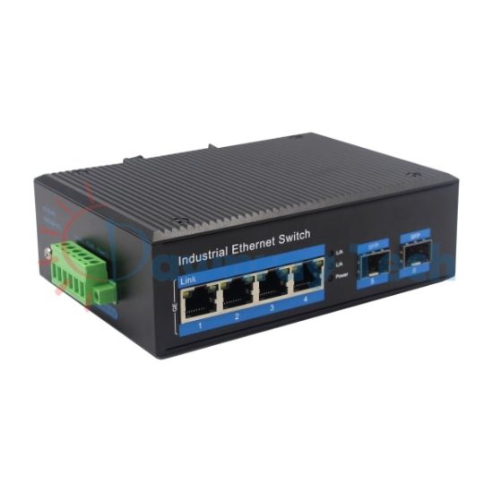 6 埠工業級 PoE 非網管型 Gigabit Ethernet 乙太網路交換機 2 光 4 電 4 PoE