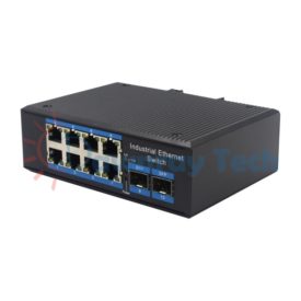 10 埠工業級 PoE 非網管型 Gigabit Ethernet 乙太網路交換機 2 光 8 電 8 PoE