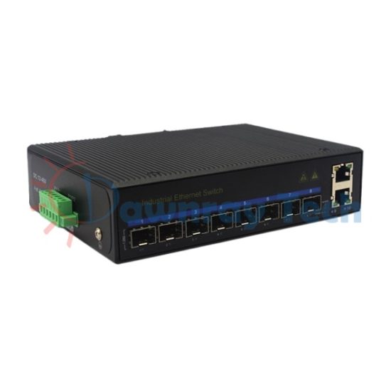 10 埠工業級非網管型 Gigabit Ethernet 乙太網路交換機 8 光 2 電